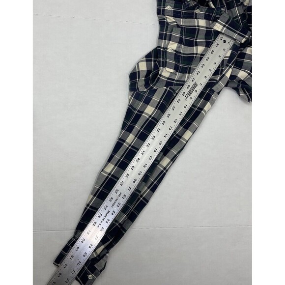 Vtg Polo Ralph Lauren Shirt Mens Classic Fit L Tartan Plaid Long Sleeve Grunge - Picture 11 of 12